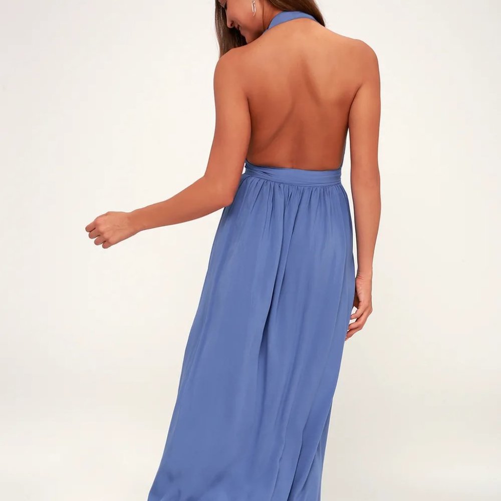 Magical Movement Periwinkle Blue Wrap Maxi Dress